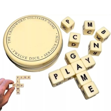 Korsordsspelet Solitaire, Korsordsspel med tärningar, Scrabble-spel med fodral