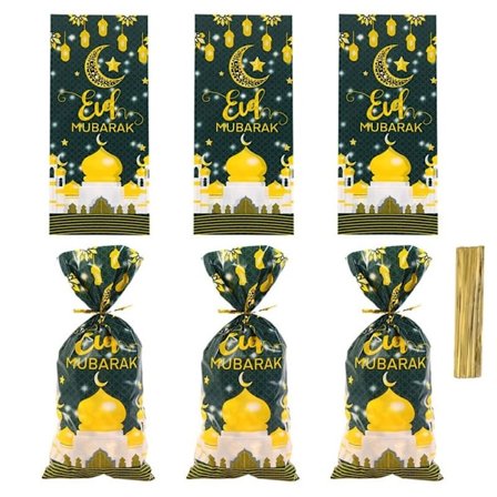 50 st Eid Mubarak godispåsar Cookie Treat-påsar STYLE 8 STYLE 8