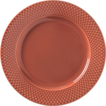 Lyngby porcelæn Rhombe frokosttallerken 23 cm Terracotta