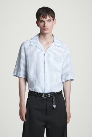 COS Men's Camp-Collar Shirt in White