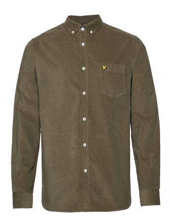 Needle Cord Shirt Skjorte Uformell Grønn Lyle & Scott