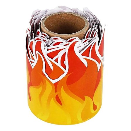 1 rull med DIY oppslagstavlekant Flammekantdekal Rullet oppslagstavlekantdekal Ildformet kant Veggdekal Kant (Fww)