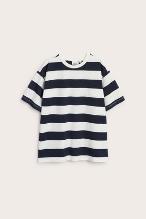 Kappahl | Oversized t-shirt med breda ränder Mörkblå XL | Mörkblå