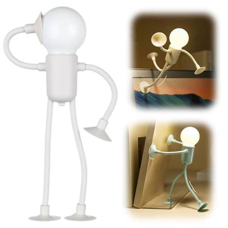 Formbar Rolig Sportman Natlampe, DIY Form Natlampe, Fantastisk Gaveidé[GPA] white