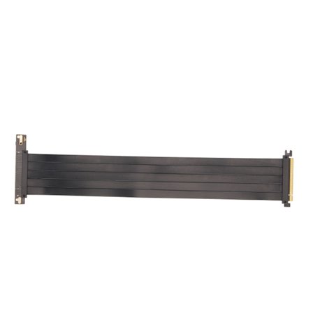 PCIE 4.0 X16 Ekstremt fleksibel 180 graders høyhastighets GPU-forlengelseskort Riser-kabel for RX6900XT RX6800XT RTX3090ti Svart 40cm/15.75in