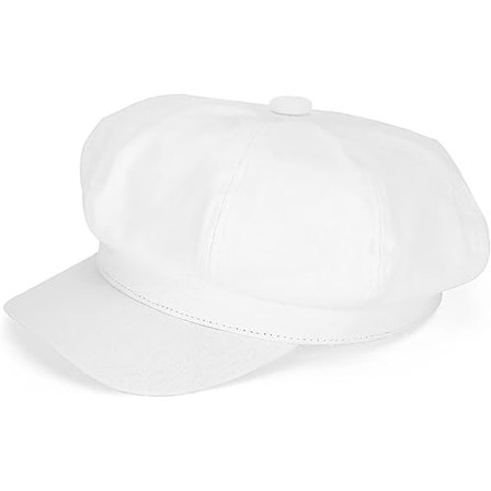 Baker Boy-hatt med skygge for kvinner, justerbar flat caps med brem, ensfarget