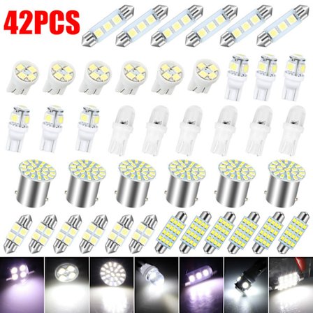 Automotive LED kombinationspakke 42stk T10 sidelampe dobbelt spids