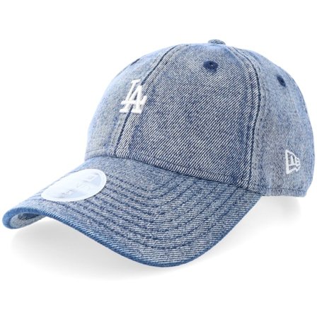 New Era - Azul unconstructed Gorra - Los Angeles Dodgers Womens Denim 9TWENTY Pale Blue Dad Cap @ Hatstore