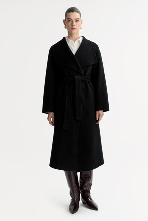 Soft Goat - Long coat - Cashmere jacket - M - Black