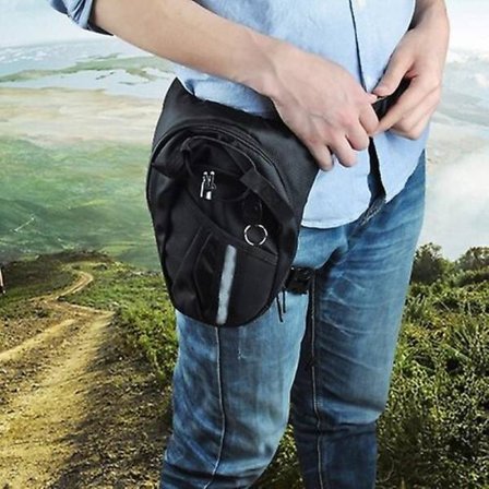 Musta Motocross-reisilaukku moottoripyöräilylaukku Knight Waist P