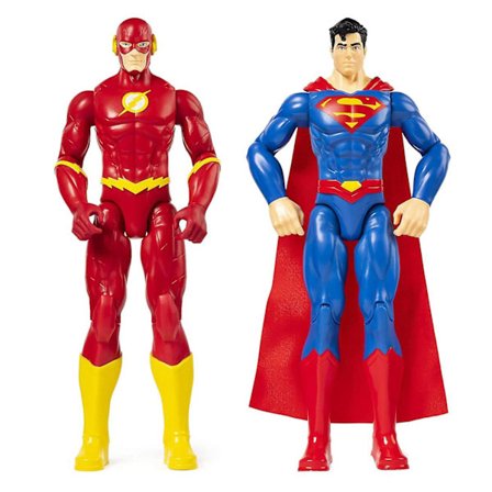 2-pak DC Comics The Flash og Superman Actionfigur 30cm