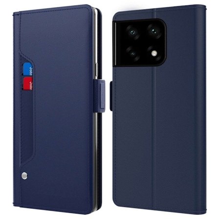 Phone Suojakotelo With Make-up Mirror And Slick Design For OnePlus 10 Pro - Sininen