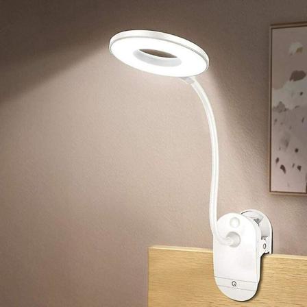 Clip On batteridrevet leselampe Clip On Nattbordslampe med 3 lysstyrkenivåer Usb oppladbar leselampe