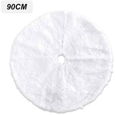 (90 cm White Waterfall Hair Tree Skirt) Indendørs og udendørs juledagspynt til hjemme- og havedekoration