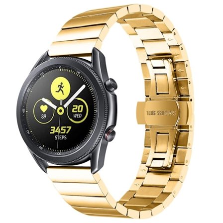 Samsung Galaxy Watch 4 Classic (46mm) / Gear S3 klockarmband i rostfritt stål - Guld