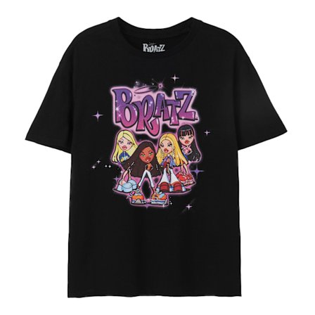 Bratz Dam/Kvinnor Gruppbild T-Shirt M Svart