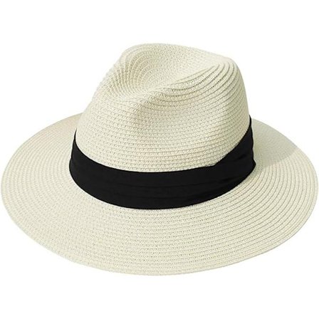 Dame og herre stråhatt Panama hatt sommer bred brem solhatt Anti-UV for strand reiser solhatt
