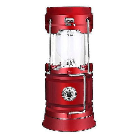 Bærbar Solcelledrevet LED Campinglys Udendørs Telts USB Lampe