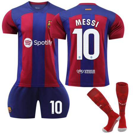 Barcelona Hemma Fotbollströja för Barn 23-24 Nr 10 Messi 28
