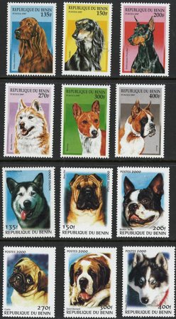 Benin 1995-2000 - 3 sæt med 18 frimærker og 3 miniark - Postfrisk