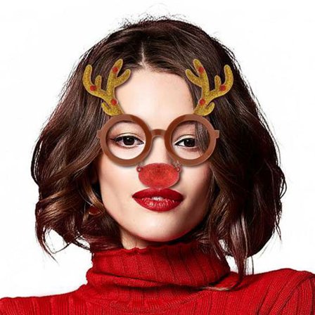 Briller med Reinsdyrhorn og -nese