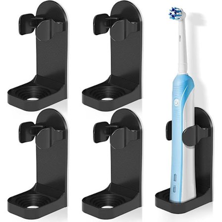 Elektrisk tandborsthållare, 4 st Förbättrad stark självhäftande elektrisk tandborsthållare, hållare för eltandborste