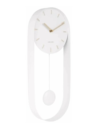 KARLSSON Wall Clock Pendulum Charm - White - 32.5X20X5CM