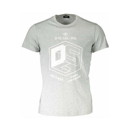 Diesel, T-Shirts Grijs, Heren, Maat:L