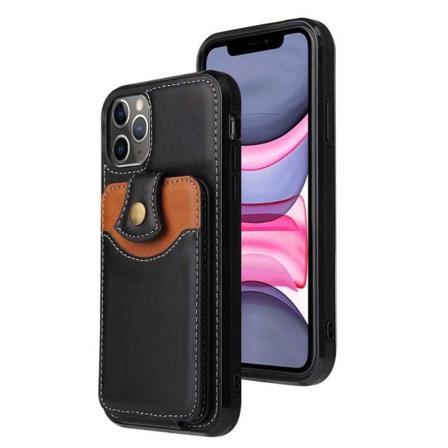 Praktiskt Skal med Kortfack - iPhone 12 Pro Svart
