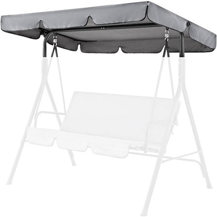 Ersättningstak 195 x 125 x 15 cm Gungstol, Soltak för Hollywoodgunga, Universell 3-sits Snap Cover Takskydd