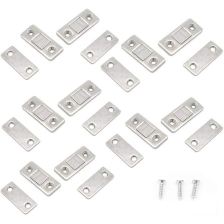 10 stk. magnetisk lås magnet skabslåge, ultratynd magnetisk spænde møbeldørslås til skydedør skuffer vindue skab KLB