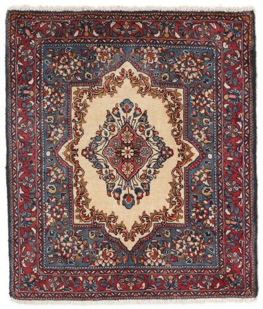 Mahal Matot Käsinsolmittu 66X76 Matto Musta/Tummanpunainen Persia/Iran