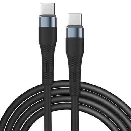 60W snabb USB-C till USB-C-kabel för Samsung Galaxy S24, S24 Plus, S24 Ultra, S24 FE, S25 S23 S22 S21 - 1M Svart