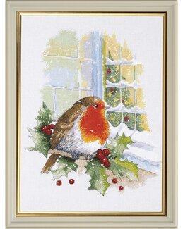 Stickpackung Bild Dompfaff