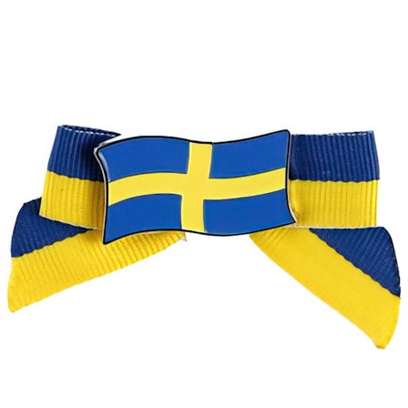 2-Pack - Sverige Brosch med Band