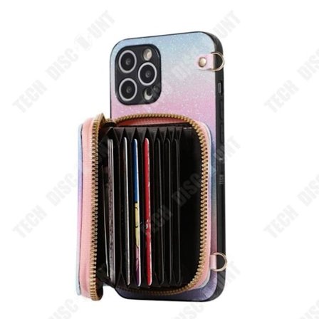 Läderetui - TD - iPhone 14 Pro Max - Stötbeständig - Mjuk - Dragkedja