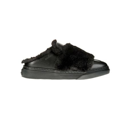Hogan 365 Sabot Report Faux Furs Sneakers Sort, Dame, Størrelse: 36 EU