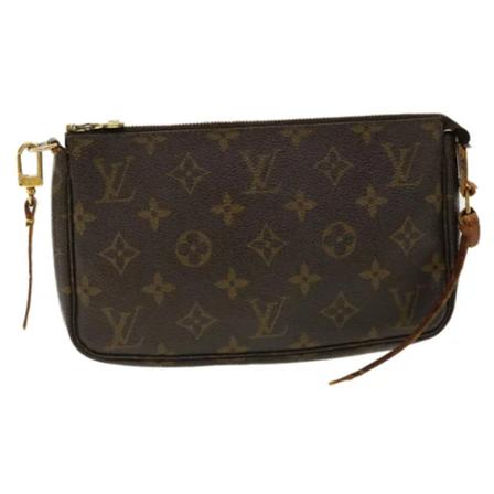 Louis Vuitton Vintage, Pre-owned Pochette Accessoires Monogram Bag Bruin, Dames, Maat:ONE Size,leer