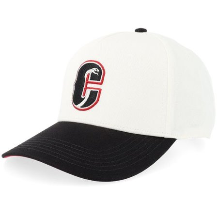 Cobra - Vit adjustable Keps - Structured Lineup Cap White/Black A-frame Adjustable @ Hatstore