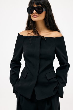 NA-KD Blazer sculpté à épaules dénudées - Blazers - Noir - EU 38