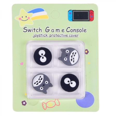 Thumb Grip Caps Kompatibel med Nintendo Switch Lite, mjuk silikon Joystick Rocker Cover, 4st (totoro)
