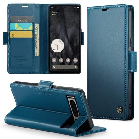 CASEME Retro Lompakkokotelo Pixel 8 Pro - Sininen Blue
