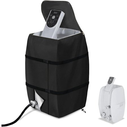 Varmtvandsbadekar varmepumpe dækken - 420D Oxford stof - (Sort, firkantet)