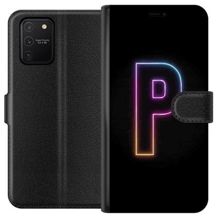 Yhteensopiva Lompakkokotelo Samsung Samsung Galaxy S10 Lite Minimaalinen neonkirjain P värin asteittaisella muutoksella ja valotehosteella mustaa tau