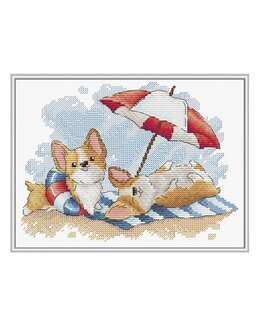 Stickpackung Bild Strandurlaub