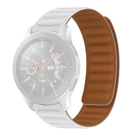 Samsung Galaxy Watch 5 (44mm) / (40mm) / Pro klockarmband i silikon med magnetiskt lås - Vit