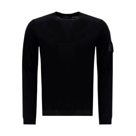 Stone Island - Långärmade T-shirts - Svart - Herr - Storlek: M, Herr, Storlek: M