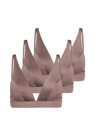 JBS of Denmark Ekologisk Bambuviskos, 3-pack Mjuk Bh, Svart Bh Dam Röd L