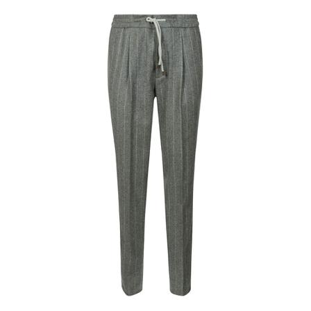 Brunello Cucinelli, Tapered Trousers Grijs, Heren, Maat:S