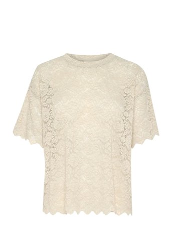 Kajaiden Lace T-Shirt Cream Kaffe